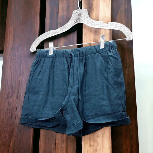 Unbranded Pants - Lounge Shorts Front Tie Waist Shorts Front Pockets Teal Size M New